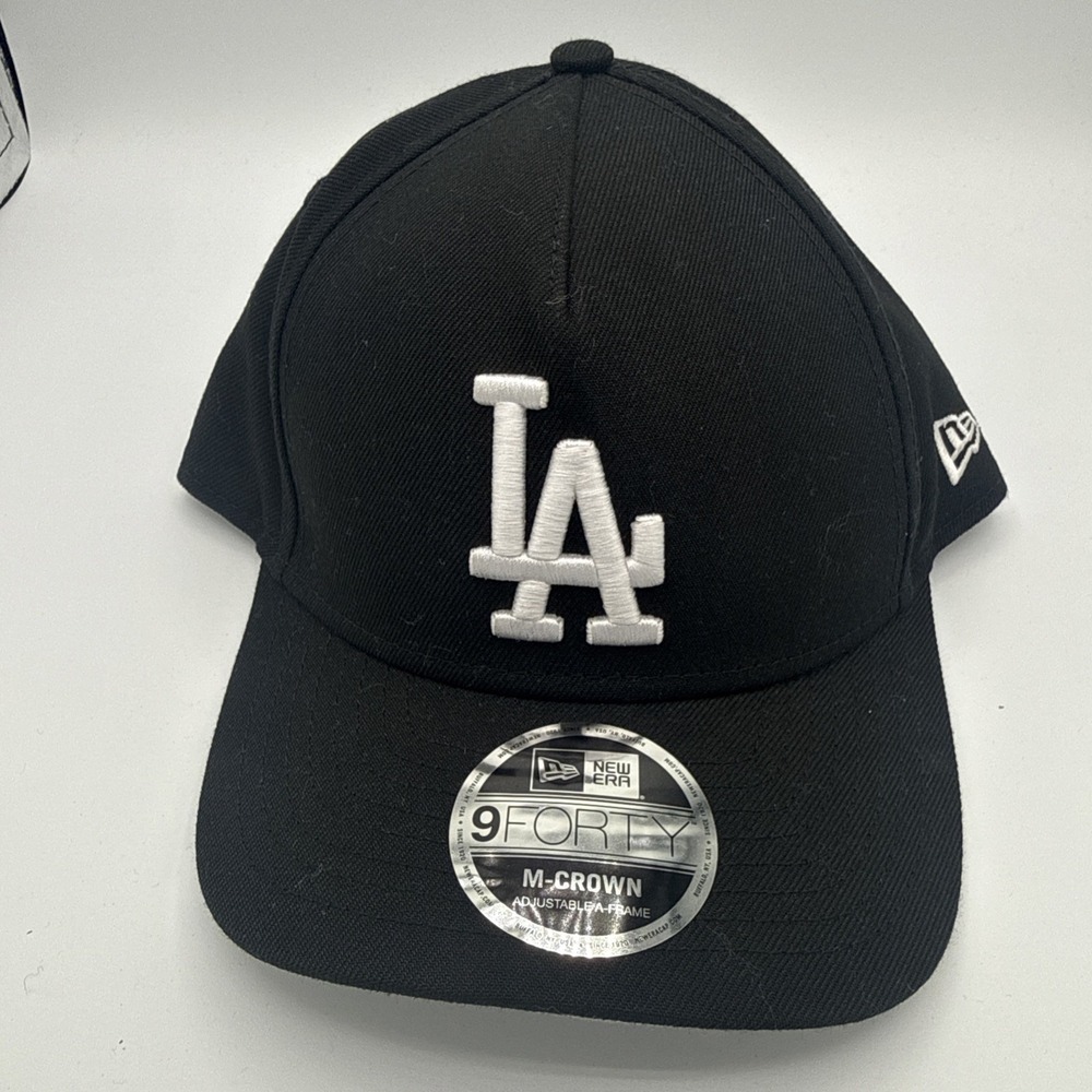 New Era Los Angeles Dodgers 9Forty Snapback Hat Black White LA MLB M-Crown New